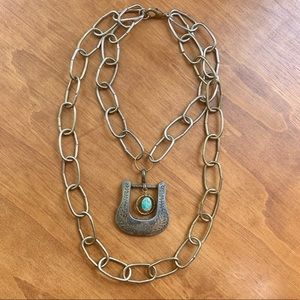 Handmade buckle hardware chain necklace